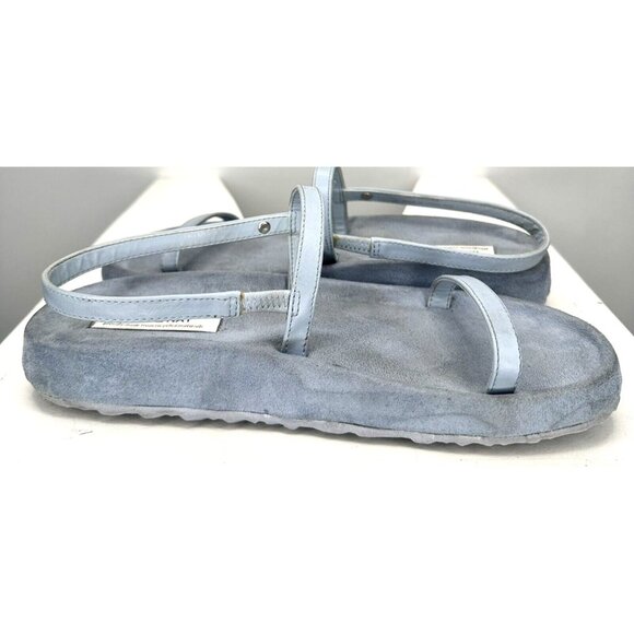 Matt & Nat Womens Maher Sandals Vegan Suede Leather Shoes Strappy Blue Size 6 - Picture 7 of 11